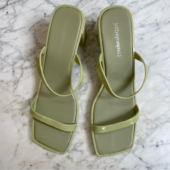 Jeffrey Campbell Jamm-3 Jelly Heel Sandal in Dusty Mint - Picture 9 of 10